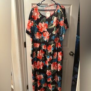 The stress is very long and cotton. It's very comfortable for the summer